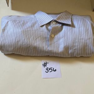 Ermenegildo Zegna long sleeve striped shirt. Size 17.5.